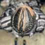 Men stitch braids (4 cornrows)