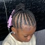 Kids  knotless. Braids (square or triangle)