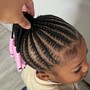 Kids  knotless. Braids (square or triangle)