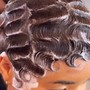 Wash, Soft finger waves, and curl $85