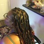 Updo braids with knotless