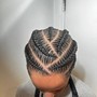 Cornrows - Medium (plain or swirls )