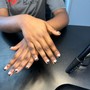 Short freestyle full set w full set acrylic toes