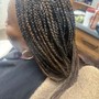 Goddess Braids (bo ho braids) with the knot ( shoulder length)