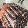 Feed in Braids (with hair)