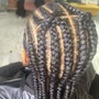 Feed in Braids (with hair)