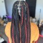 Medium knotless box braid