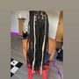 Medium knotless box braid