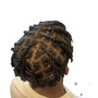 Add 2 strand twists or multi strand twists to style