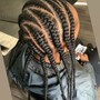 Half up half down braids