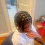 Half up half down braids