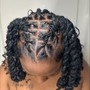 Retwist & Style (w/ hair added)