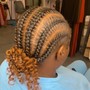 6 Stitch Feed-in cornrows