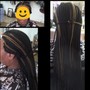 Medium butt length Knotless braids