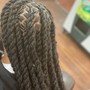 Two strand twist (w/o) locs