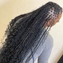 Boho knotless braids