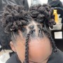 Kid's full head re-twist and basic style