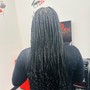 S/ Medium knotless Braids