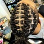 Loc wash, re-twist and style