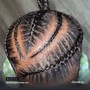 French curl braids/knotless (Medium) Hair Provided