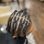 Medium mid back Box Braids, knotless braids,