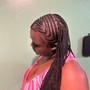 Medium French curl braids