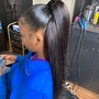 Half up half down  ponytail