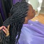 Medium butterfly  locs- shoulder length