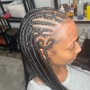 Kids braided style with weave  ages 6 and under