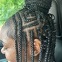 Half braids/ Half quick weave (Fulani)