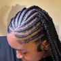 Half braids/ Half quick weave (Fulani)