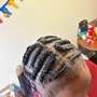 Half braids/ Half quick weave