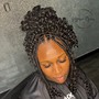 Hair added to natural two strands