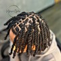 Hair added to natural two strands