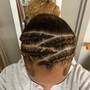 Natural hair braids ( conrow )