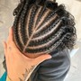 Natural hair braids ( conrow )