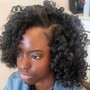 Natural hair flat twist