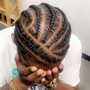 Loc Style - feed in cornrows