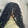 Black Boho Knotless Braids (med)