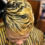 Short Hair Bleach/ Tone, shape and coil