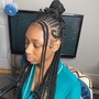 Feedin braids ponytail