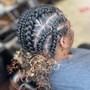 Small Updo Feed In Braids