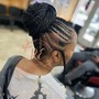 Large Updo Feed In Braids