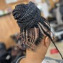 Small Updo Feed In Braids