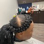 Sleek pony tail with braid