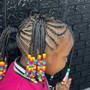 Kids  knotless. Braids (square or triangle)