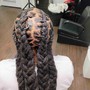 Box Braids men women and kids medium size box braids