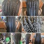 Waist length Box Braids knotless or regular