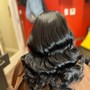 Clip ins with braid down