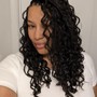 Med knotless waist length (curly ends)